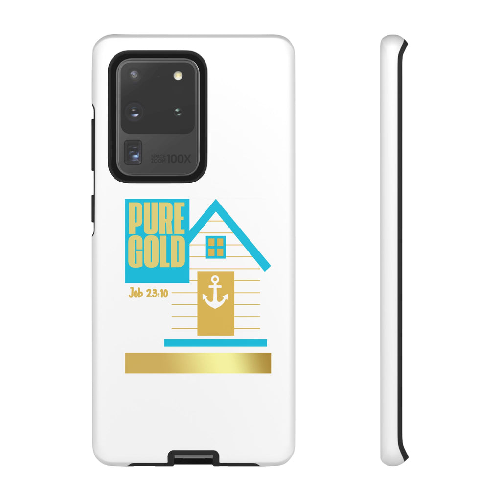 "Pure Gold" (Job 23:10) Tough Phone Case