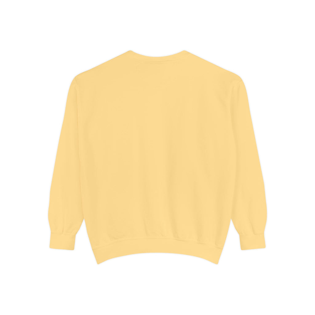 back view of Yellow sweatshirt on a white background