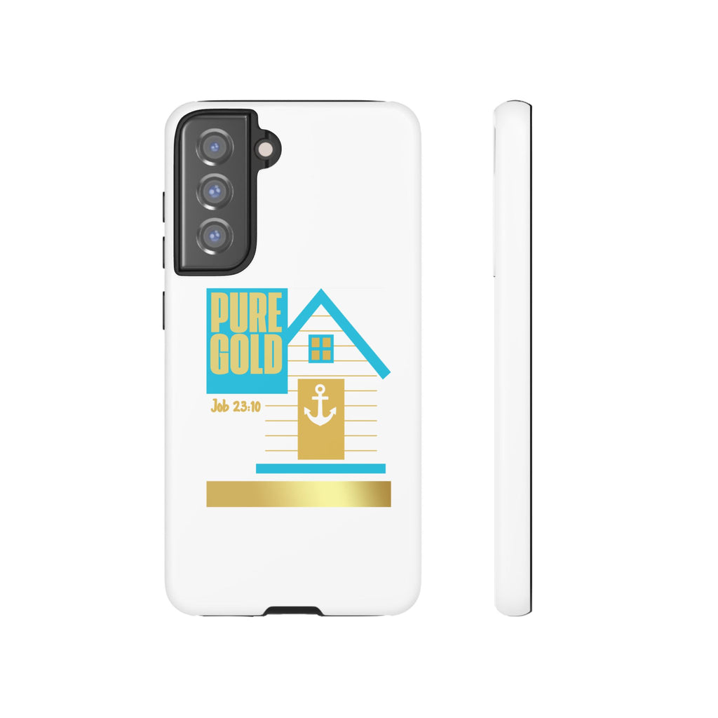 "Pure Gold" (Job 23:10) Tough Phone Case