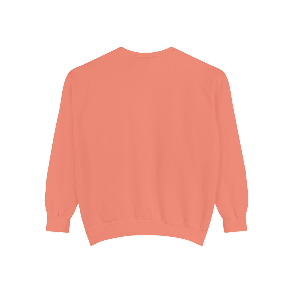 back view of Coral sweatshirt on a white background