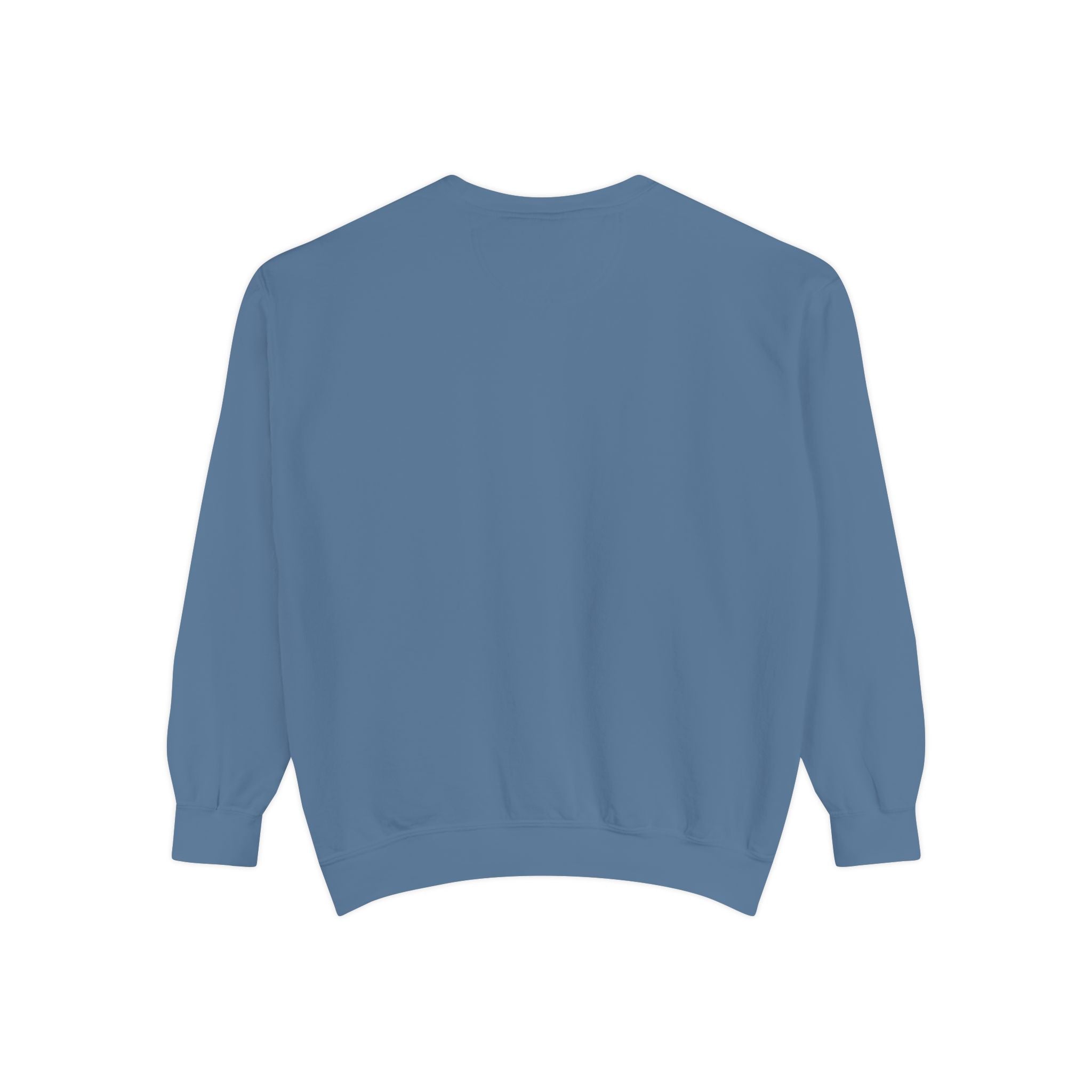 back view of Blue sweatshirt on a white background