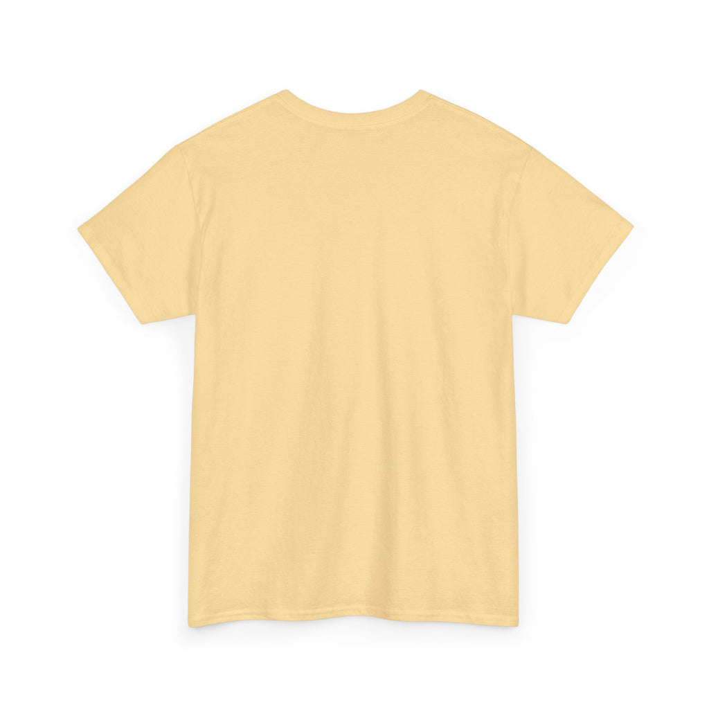 back of Yellow t-shirt on a white background