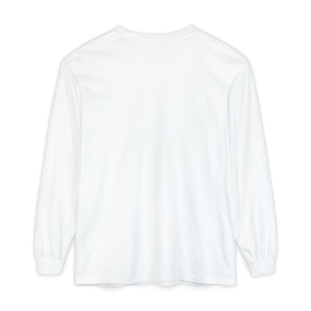 plain back view White long-sleeve shirt on a white background