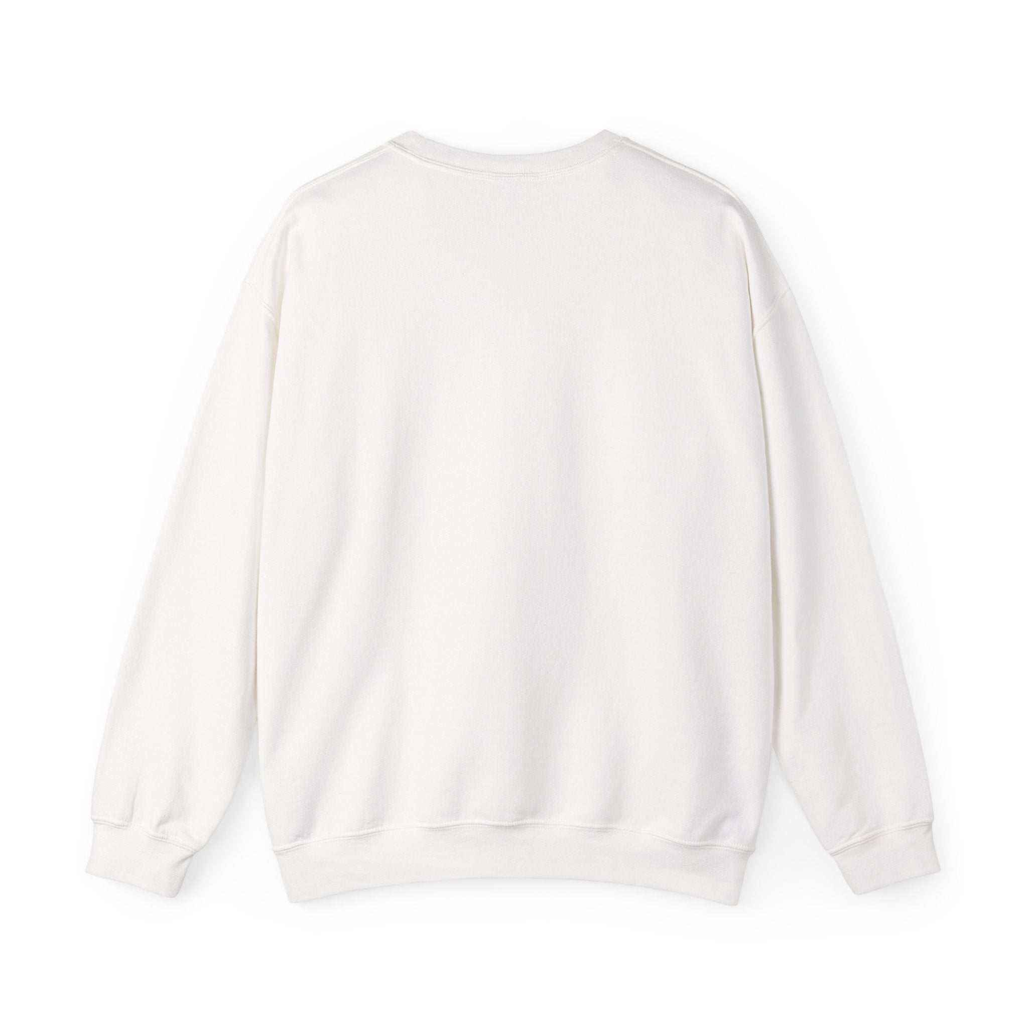 plain back view of White sweatshirt on a white background