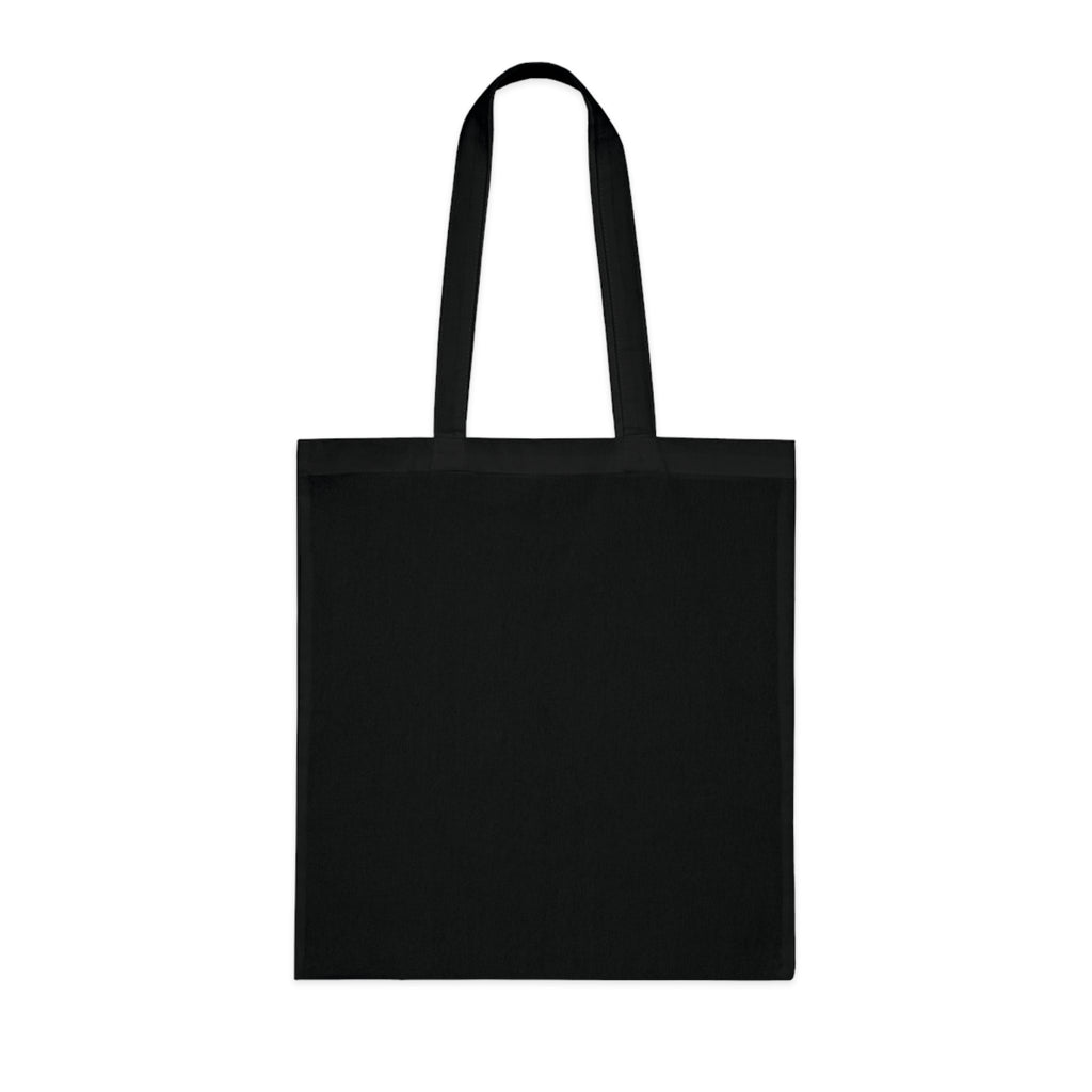back view of Black tote bag on a white background
