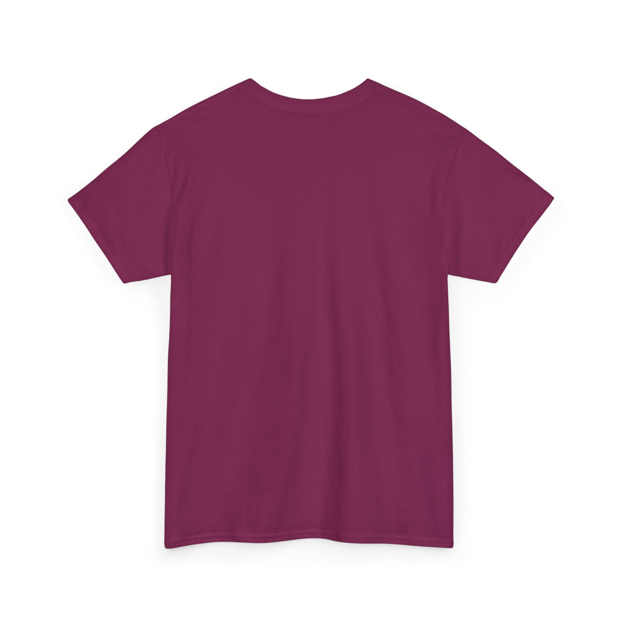 back view of Purple t-shirt on a white background