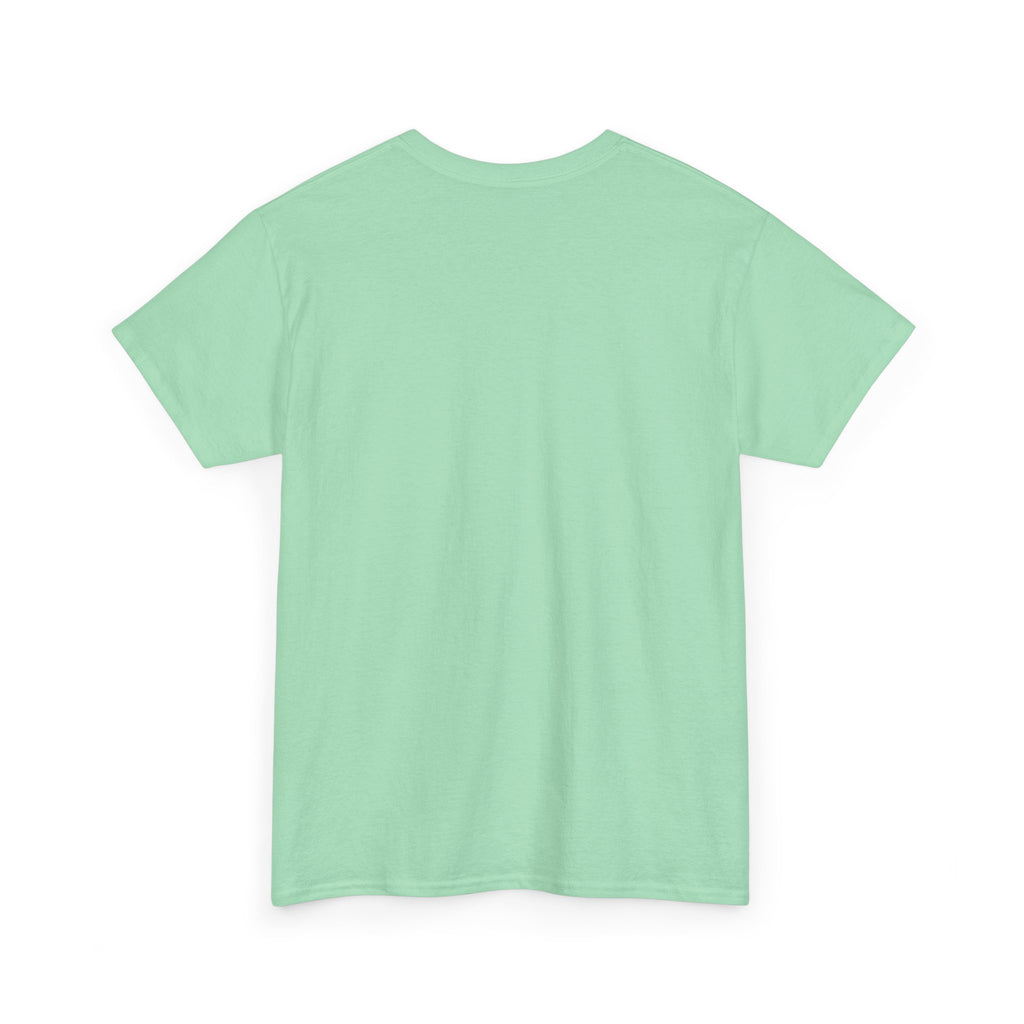 plain back view Light green t-shirt on a white background