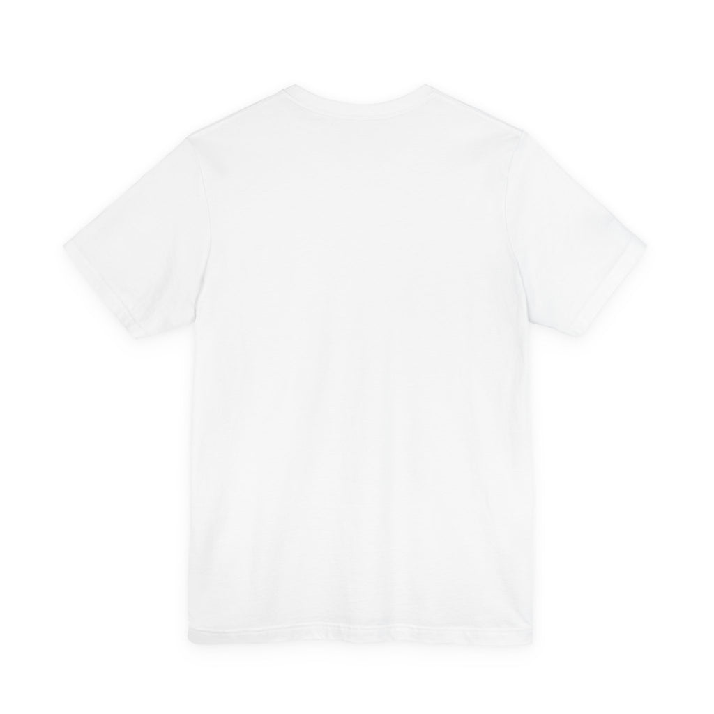 Plain back view of white t-shirt on a white background