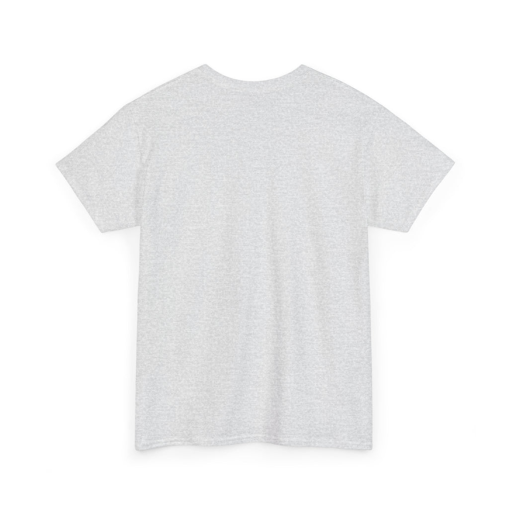 back of gray t-shirt on a white background