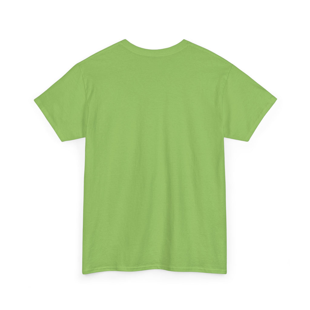 plain back of lime Green t-shirt on a white background