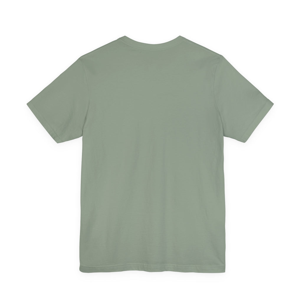 back view of  green t-shirt on a white background