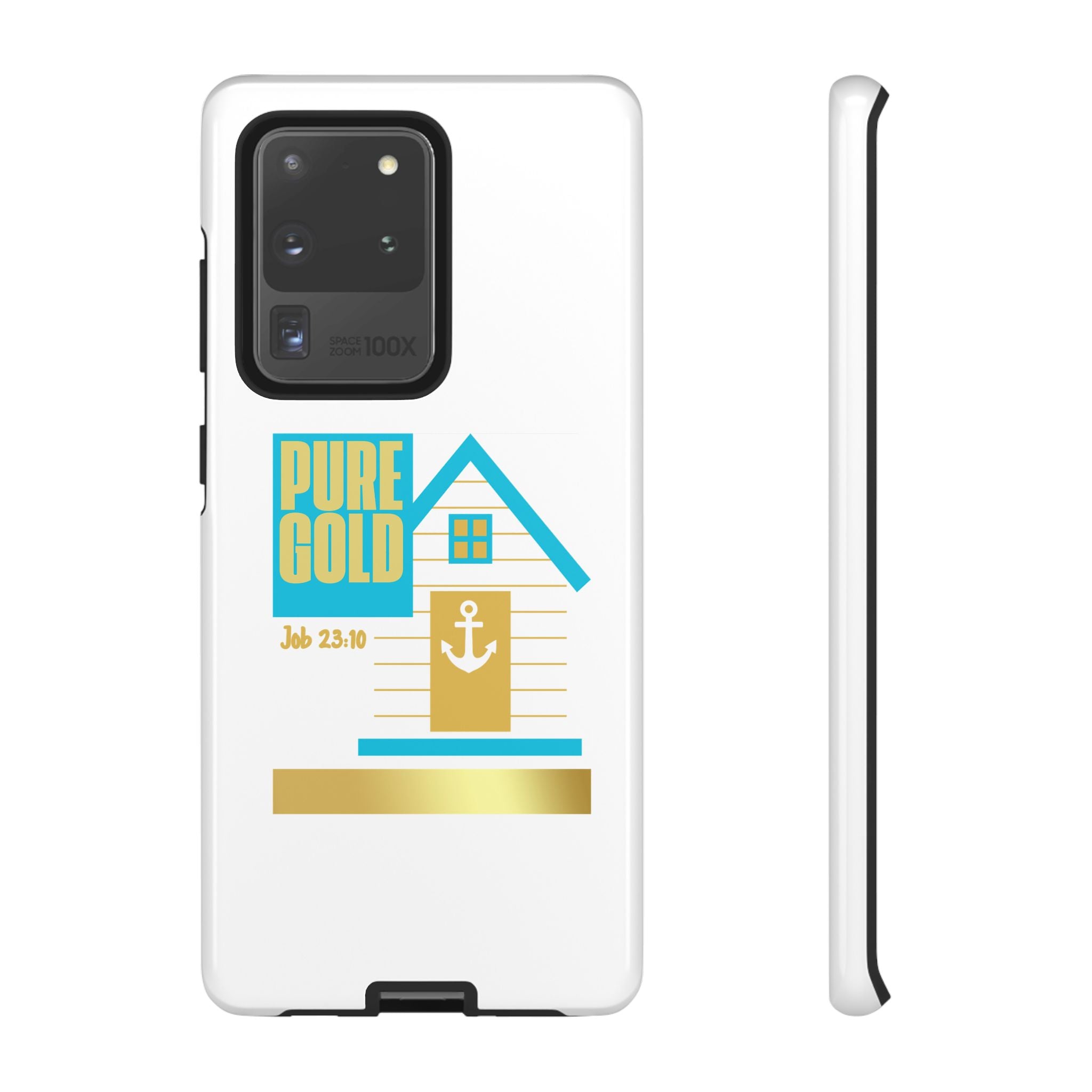"Pure Gold" (Job 23:10) Tough Phone Case