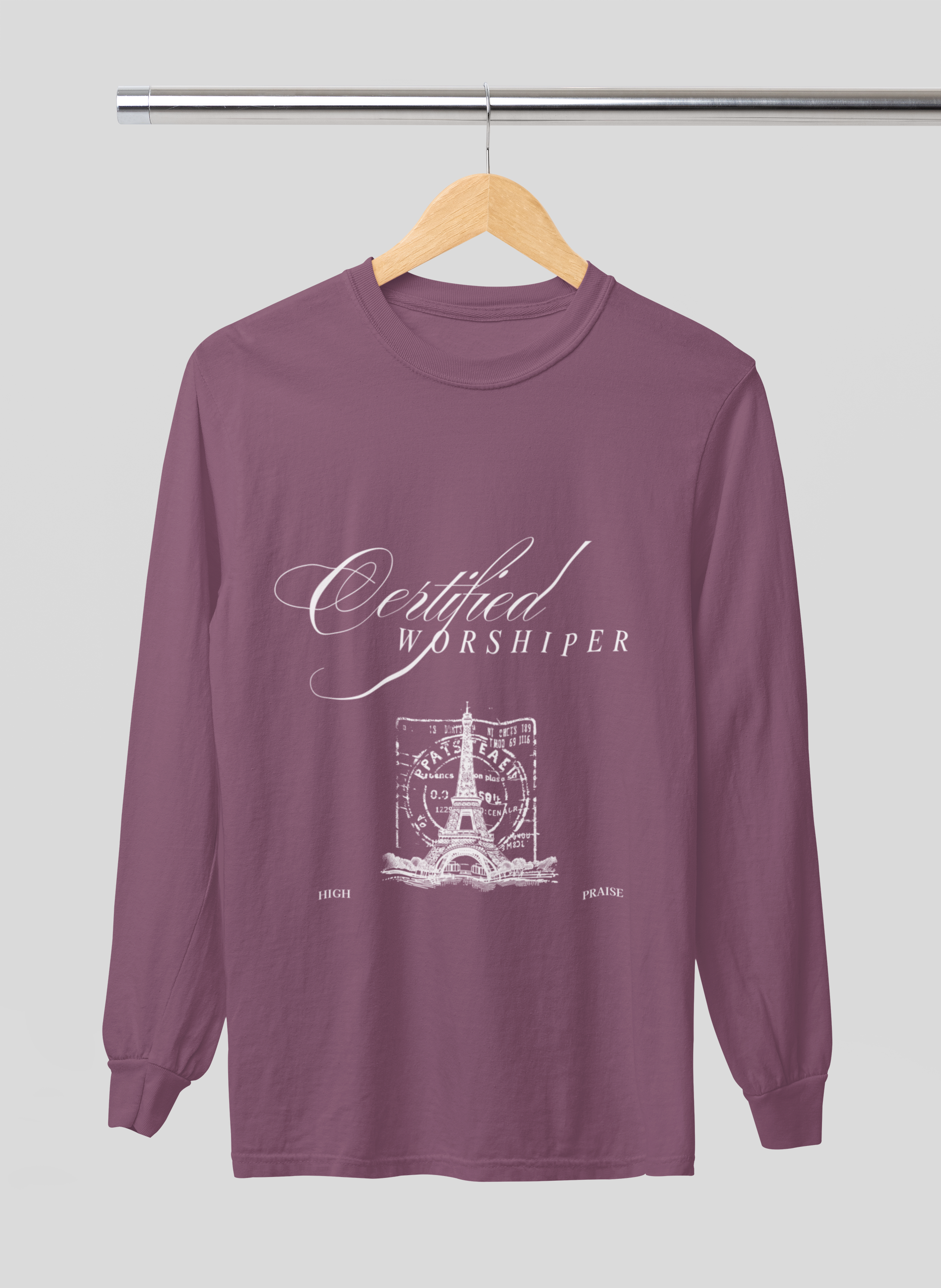 "Certified Worshiper"  Long-Sleeve Tee