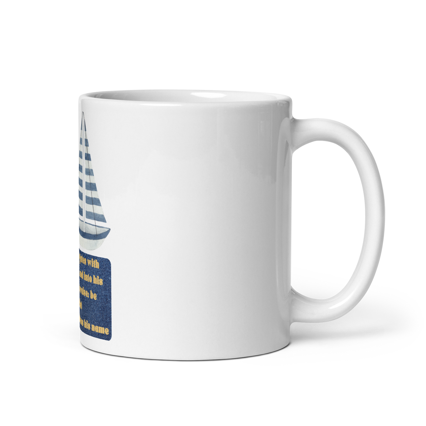 Psalm 100:4 White Glossy Mug